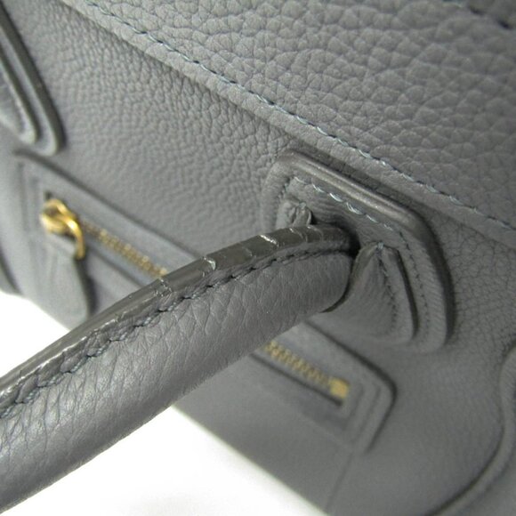 CELINE Gray Leather Shoulder Bag - Picture 11 of 16